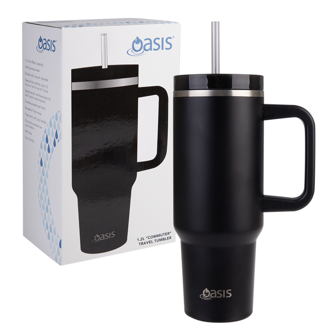 Oasis Insulated Commuter Tumbler 1.2L - Black