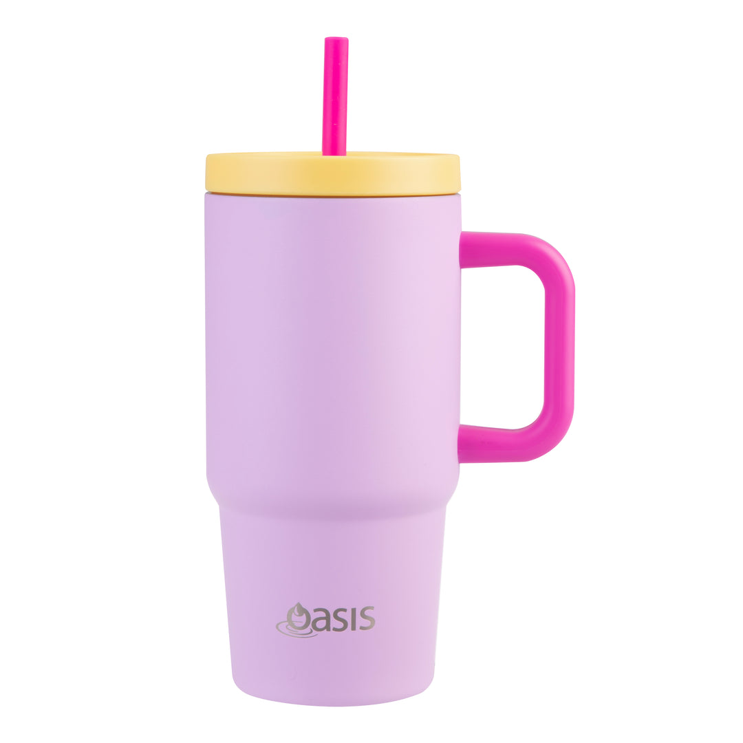 PRE-ORDER - Oasis Insulated Junior Commuter Tumbler 700ml - Pink/Yellow