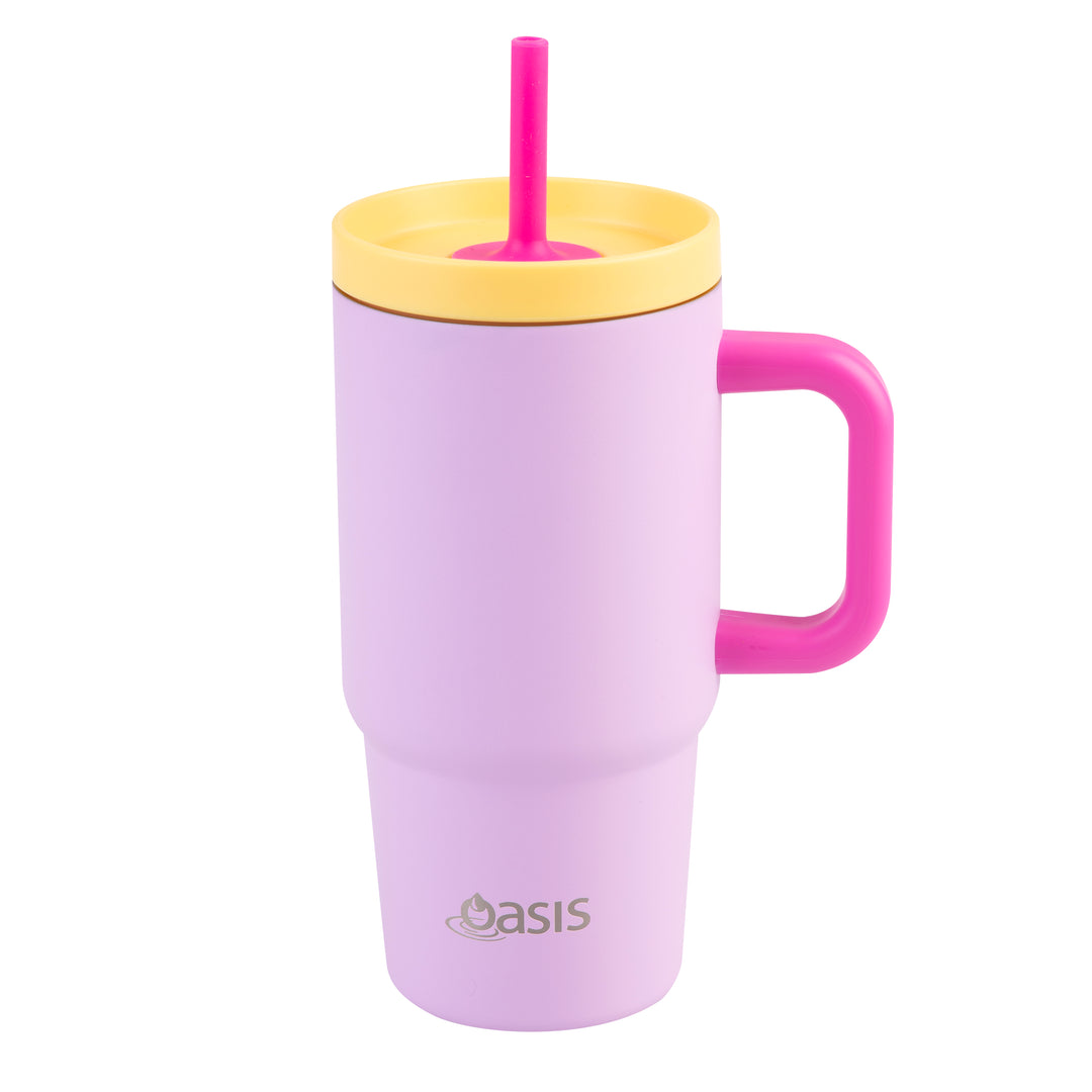 PRE-ORDER - Oasis Insulated Junior Commuter Tumbler 700ml - Pink/Yellow