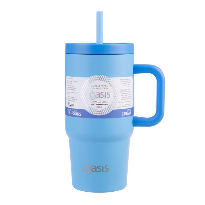 Oasis Insulated Junior Commuter Tumbler 700ml - Blue/Blue