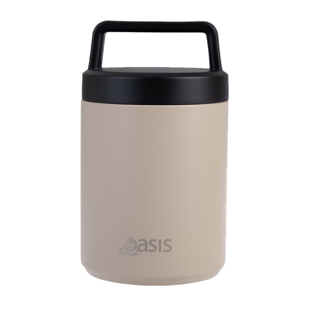 Oasis Insulated Food Jar With Handle - 480ml - Latte