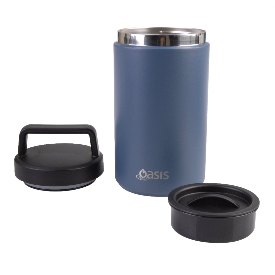 Oasis Insulated Food Jar With Handle - 700ml - Indigo