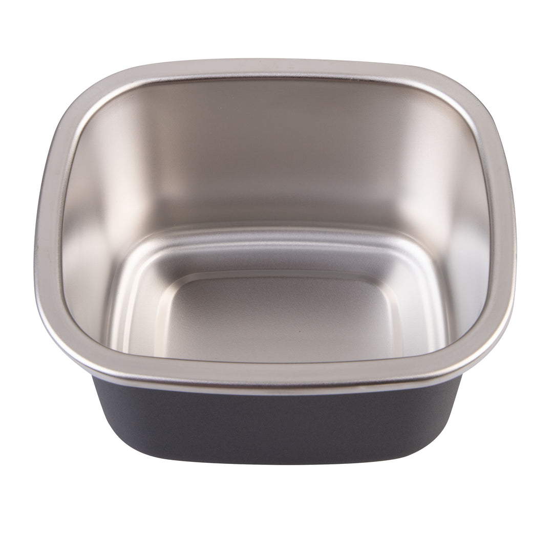 Oasis Microwave Safe Stainless Steel Rectangular Container - Black - 500ml
