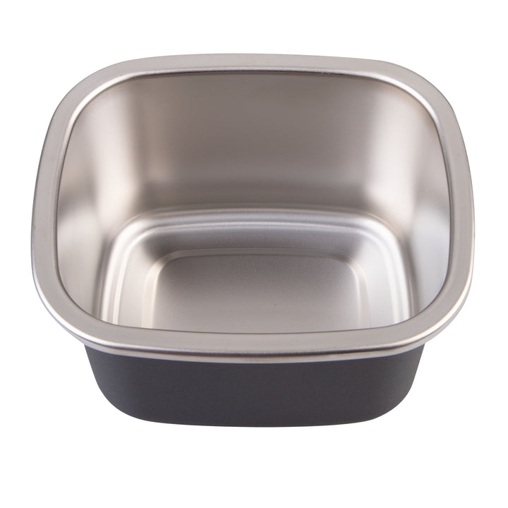 Oasis Microwave Safe Stainless Steel Rectangular Container - Black - 500ml