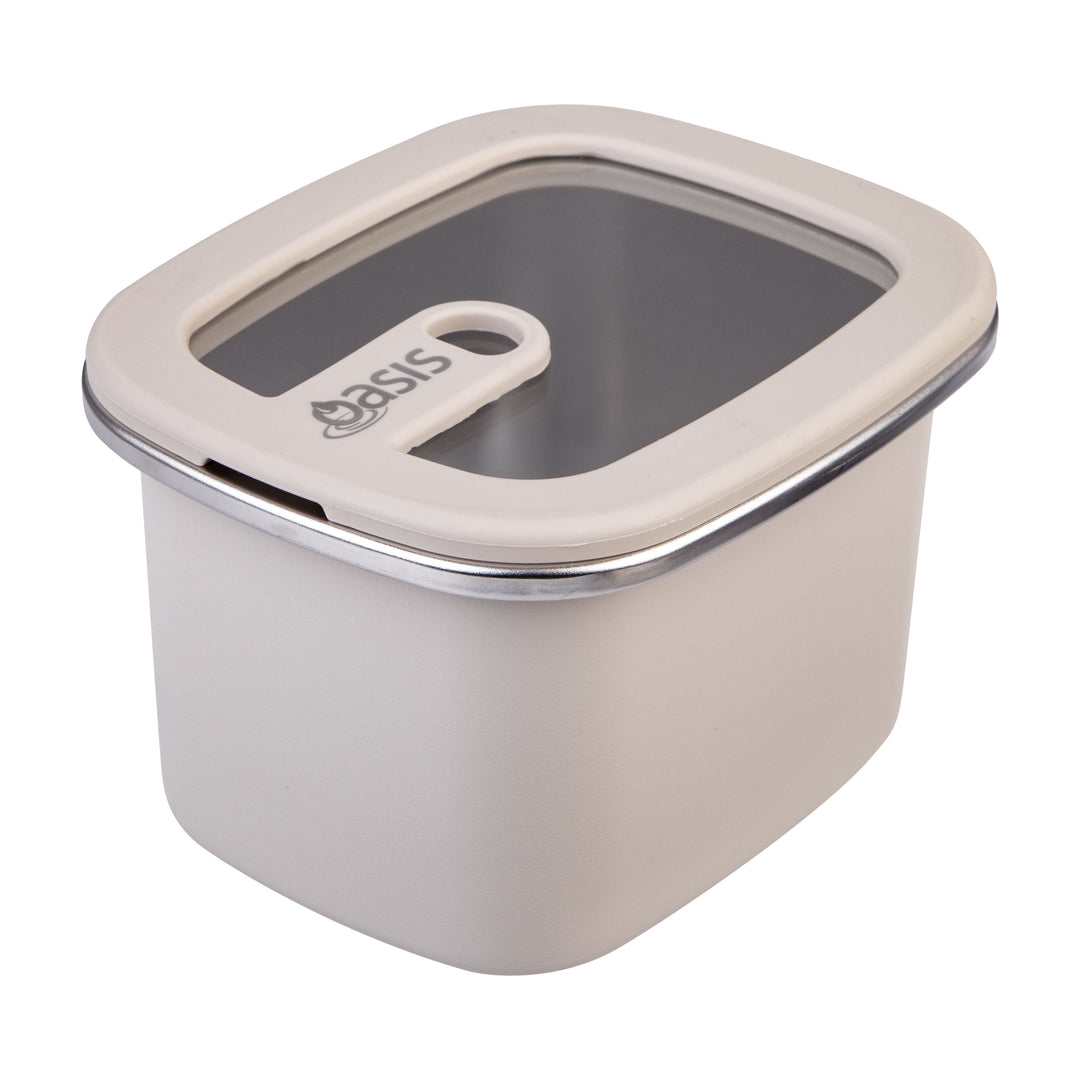 Oasis Microwave Safe Stainless Steel Rectangular Container - Oat - 500ml