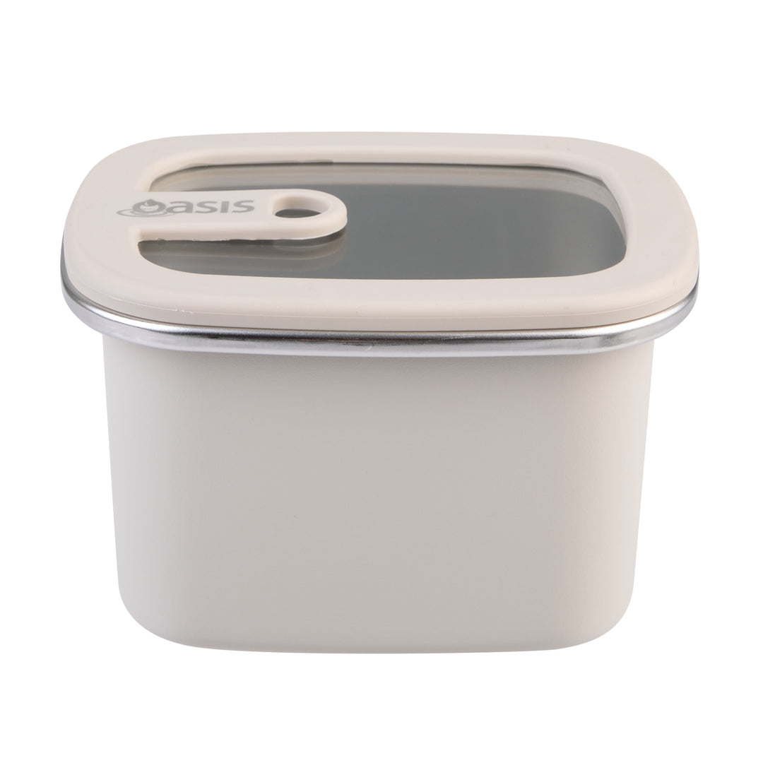 Oasis Microwave Safe Stainless Steel Rectangular Container - Oat - 500ml