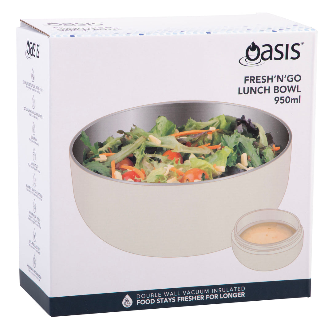 Oasis Fresh'N'Go Insulated Lunch Bowl - 950ml - Alabaster