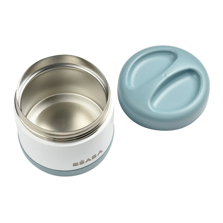 Beaba Insulated Food Jar 500ml - Baltic Blue/White