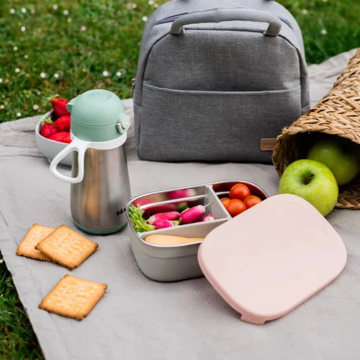 Beaba Stainless Steel Bento Lunch Box - Dusty Rose