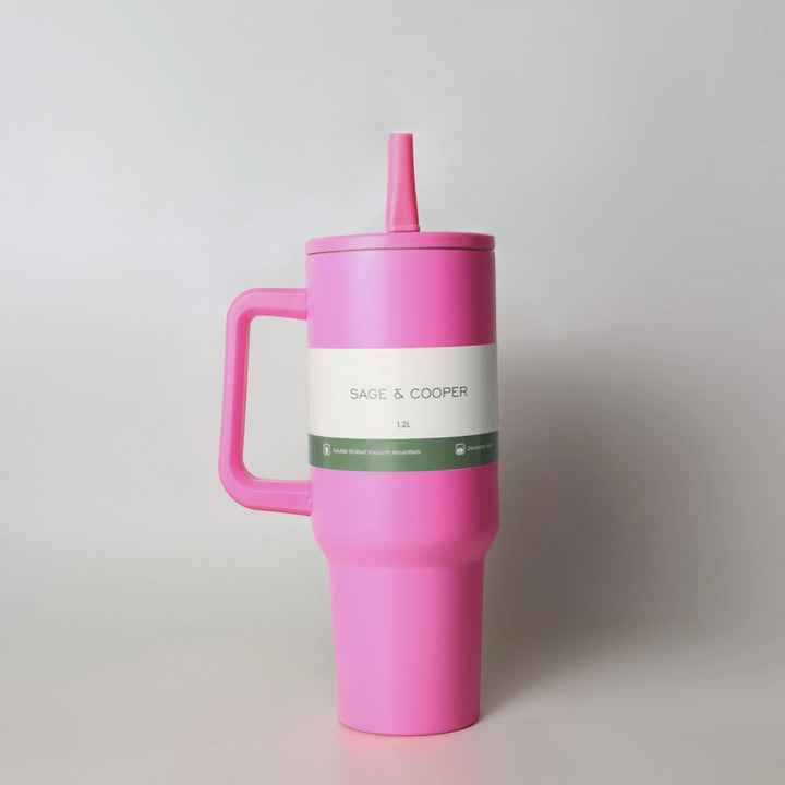 Sage & Cooper Cleo Bottle Tumbler - Hot Pink