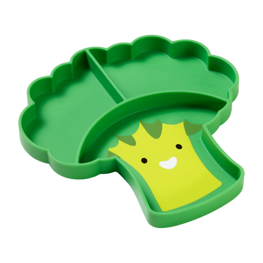 Melii Silicone Suction Plate - Broccoli