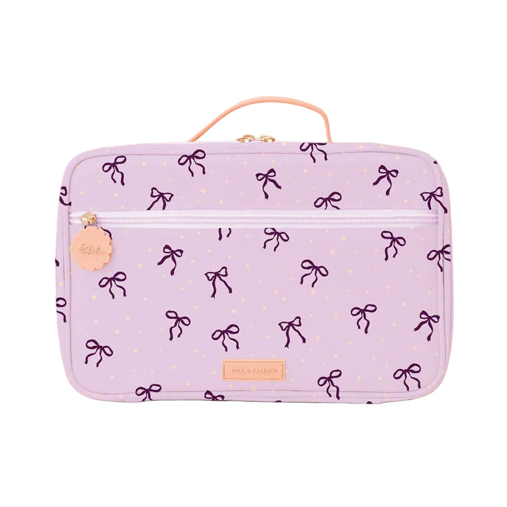 Fox & Fallow Campus Backpack + Large Insulated Lunch Bag Bundle - Violet Ribbons