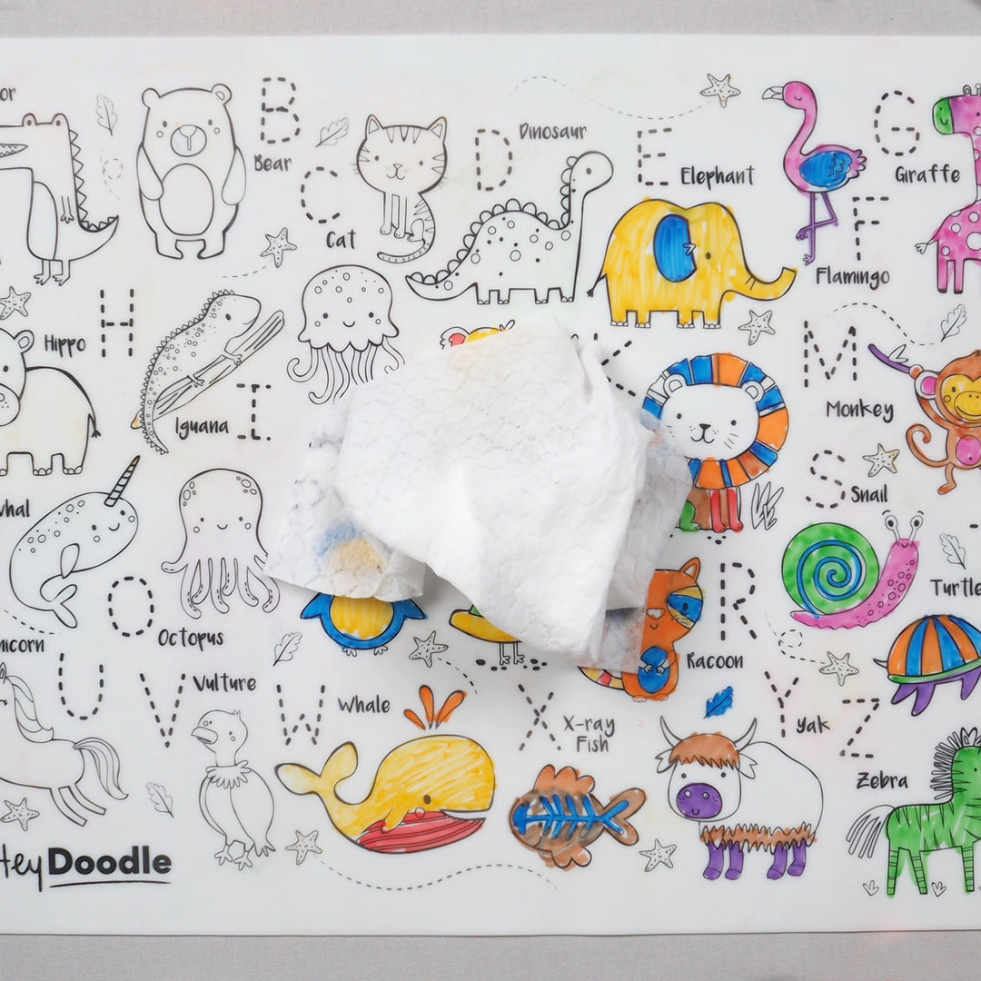 HeyDoodle Silicone Colour-In Placemat - Into The Wild