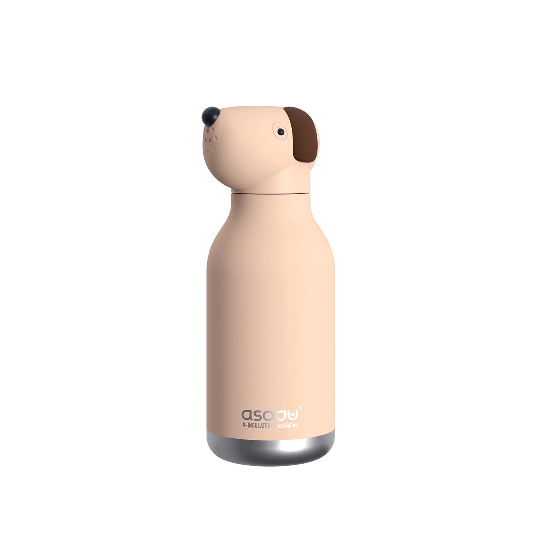 PRE-ORDER - Asobu 460ml Insulated Bestie Bottle - Brown Dog