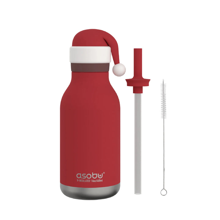 PRE-ORDER - Asobu 460ml Insulated Bestie Bottle - Santa