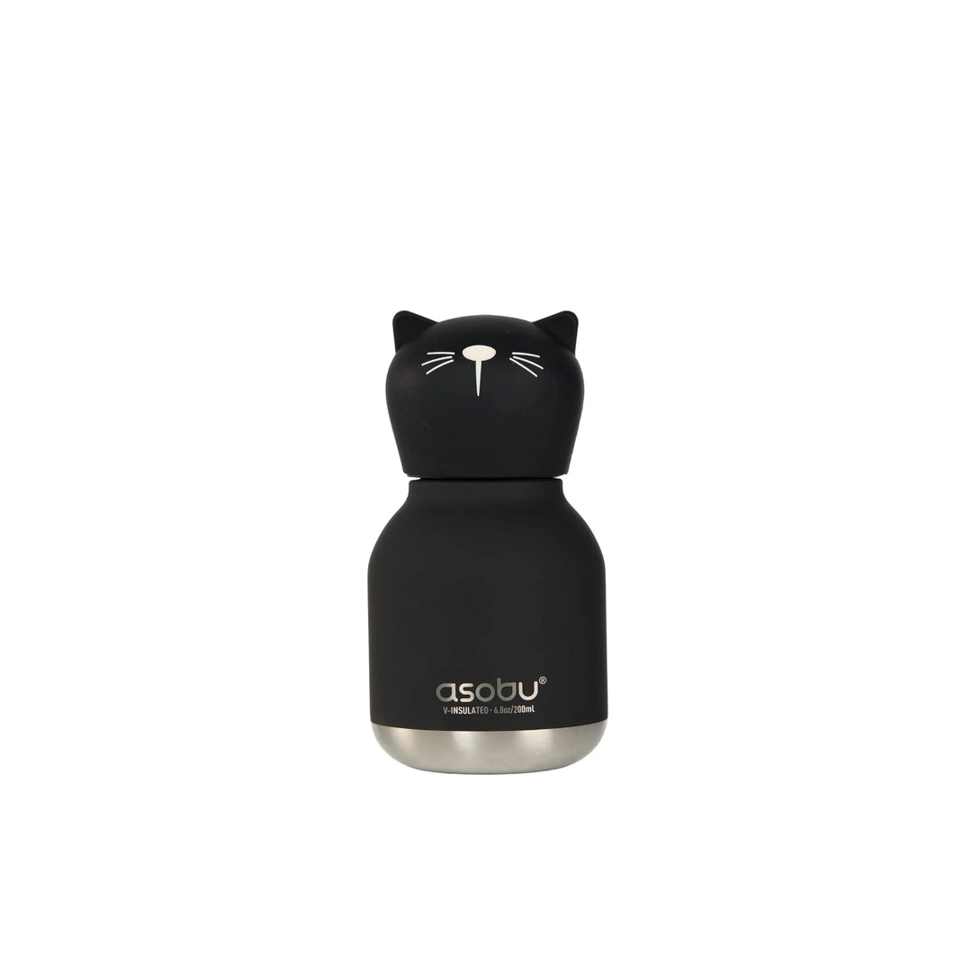 Asobu 200ml Insulated Mini Bestie Bottle - Black Cat