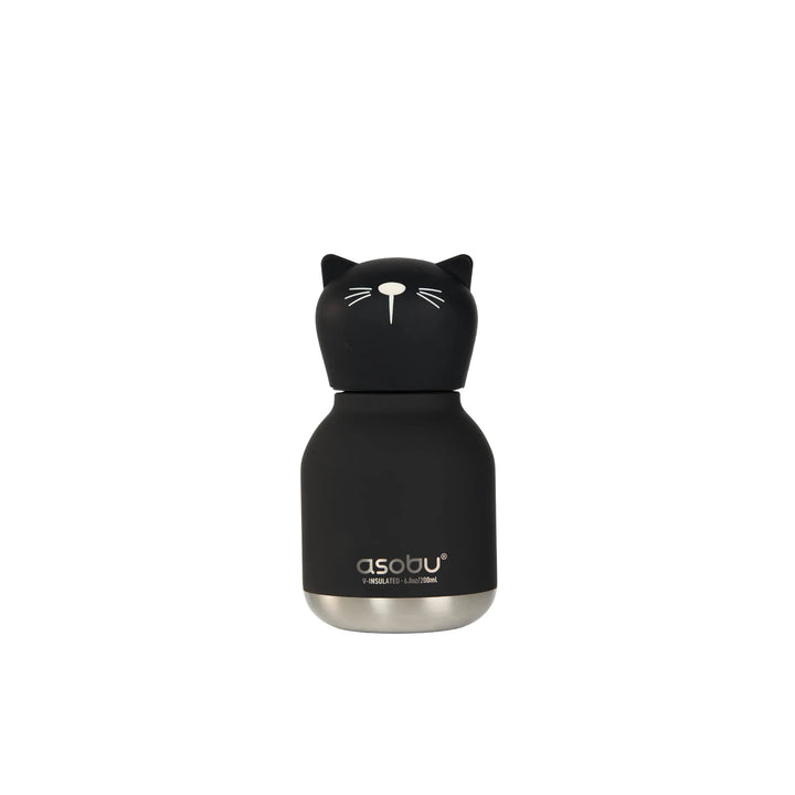 Asobu 200ml Insulated Mini Bestie Bottle - Black Cat