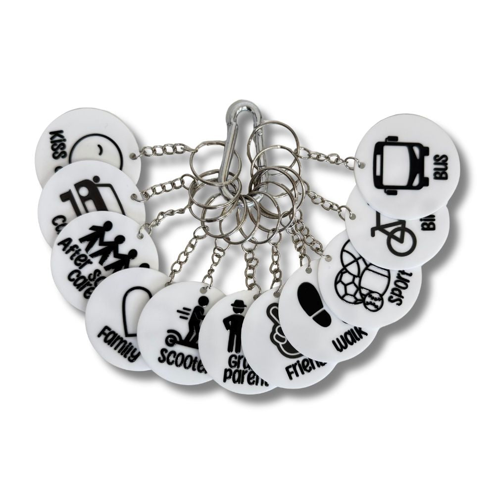 After School Reminder Bag Tag Set - Custom 5 Pack