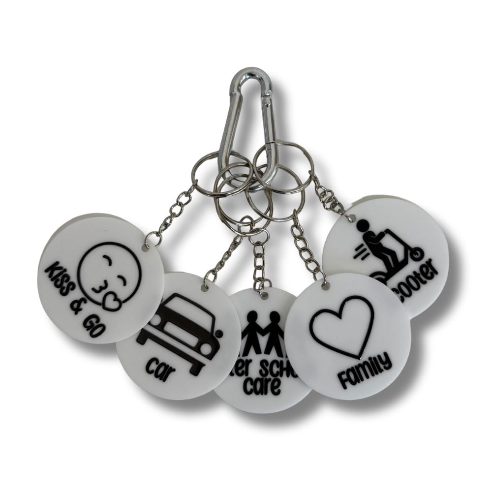 After School Reminder Bag Tag Set - Custom 5 Pack