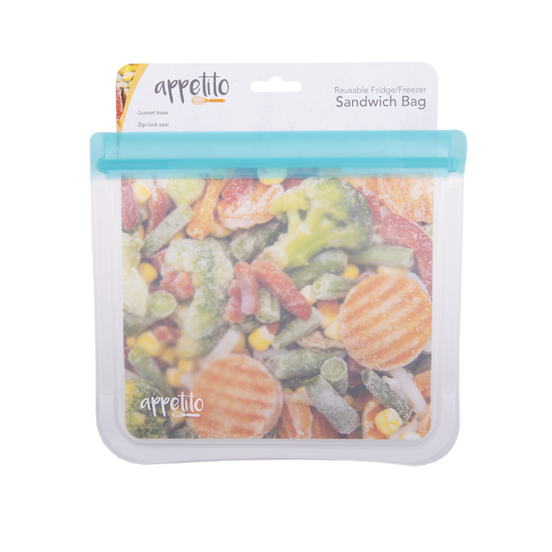 Appetito Reusable Fridge/Freezer Sandwich Bag - Blue
