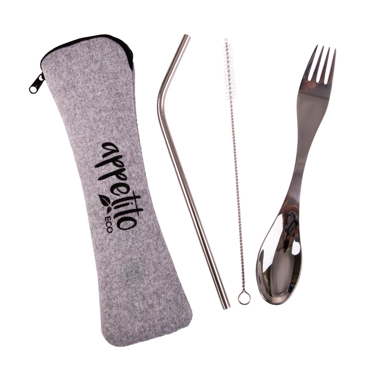 Appetito 3pc Stainless Steel Traveller's Cutlery Set
