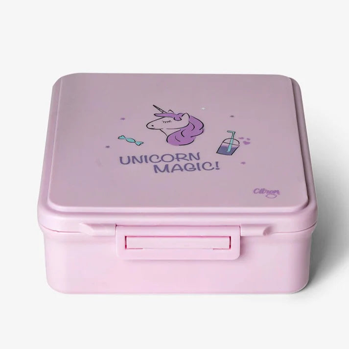 Citron Grand Lunch Box with Insulated Food Jar - Pink Unicorn Magic