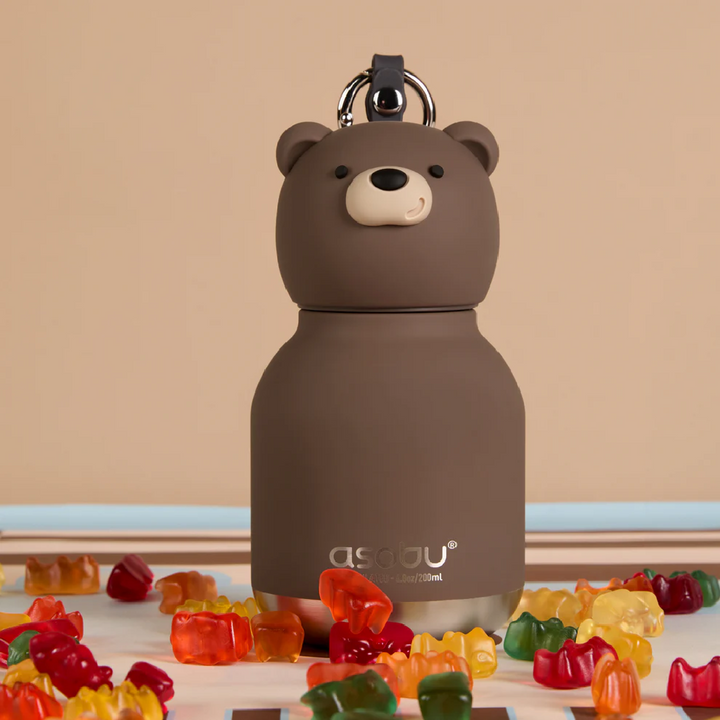 Asobu 200ml Insulated Mini Bestie Bottle - Brown Bear