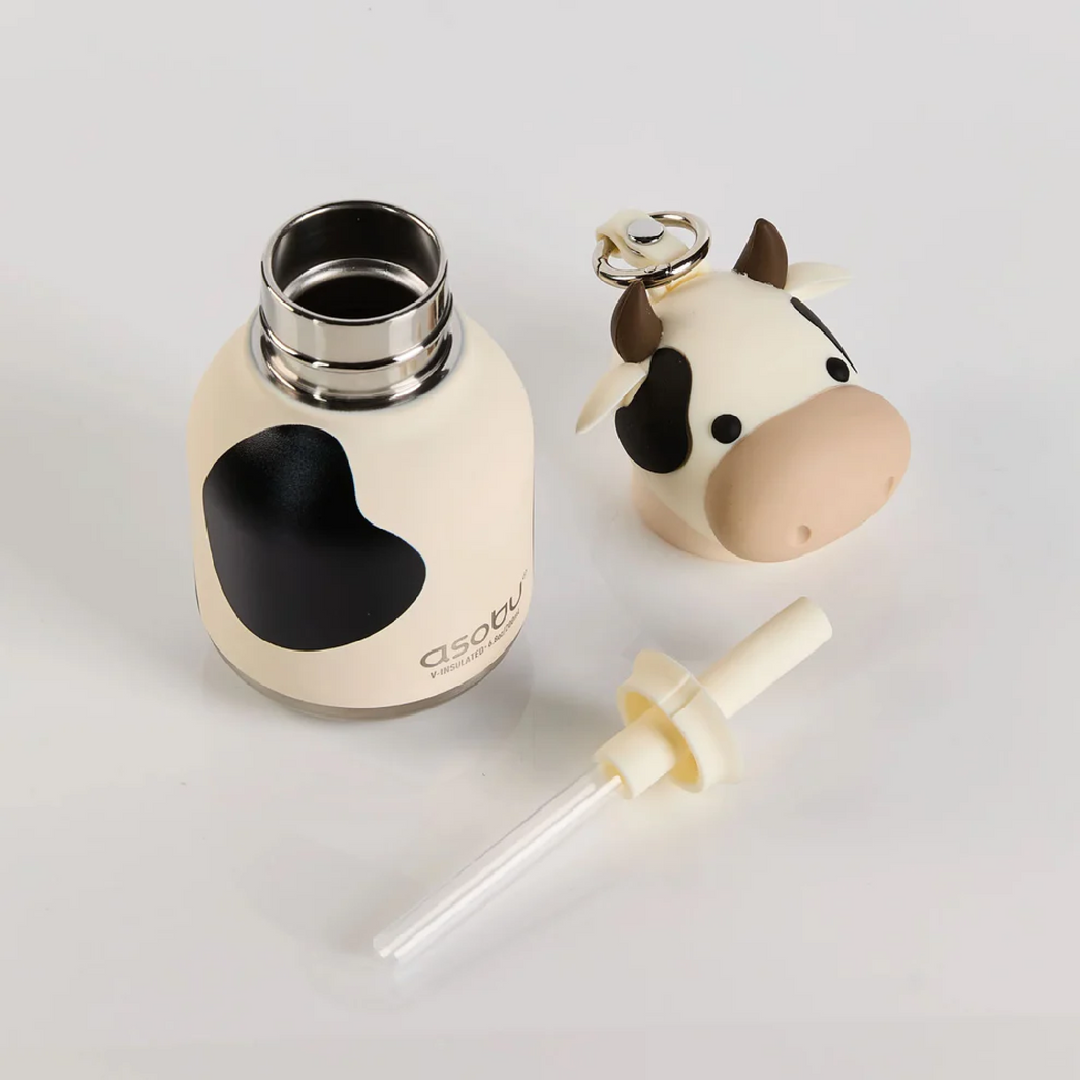 Asobu 200ml Insulated Mini Bestie Bottle - Cow