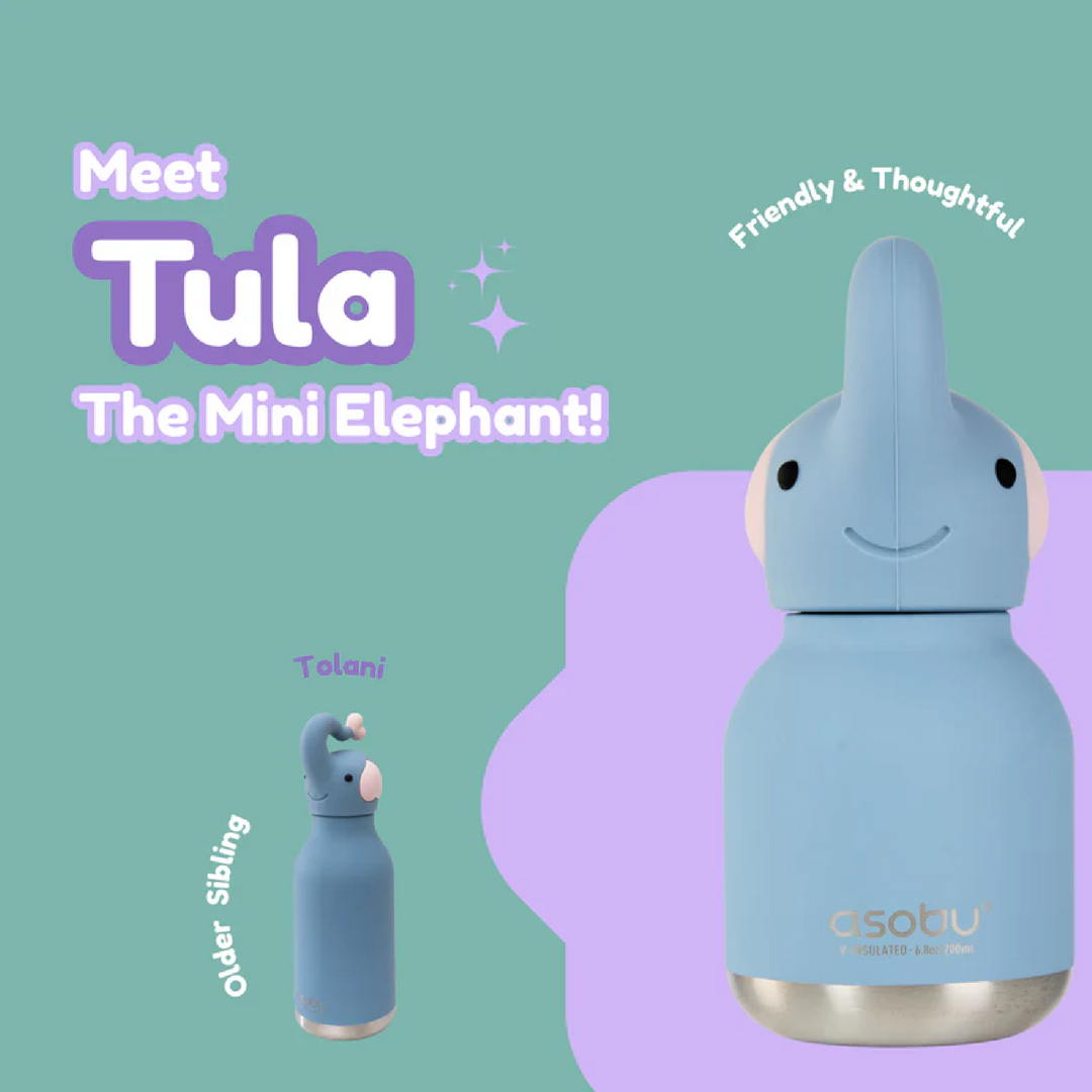 Asobu 200ml Insulated Mini Bestie Bottle - Elephant