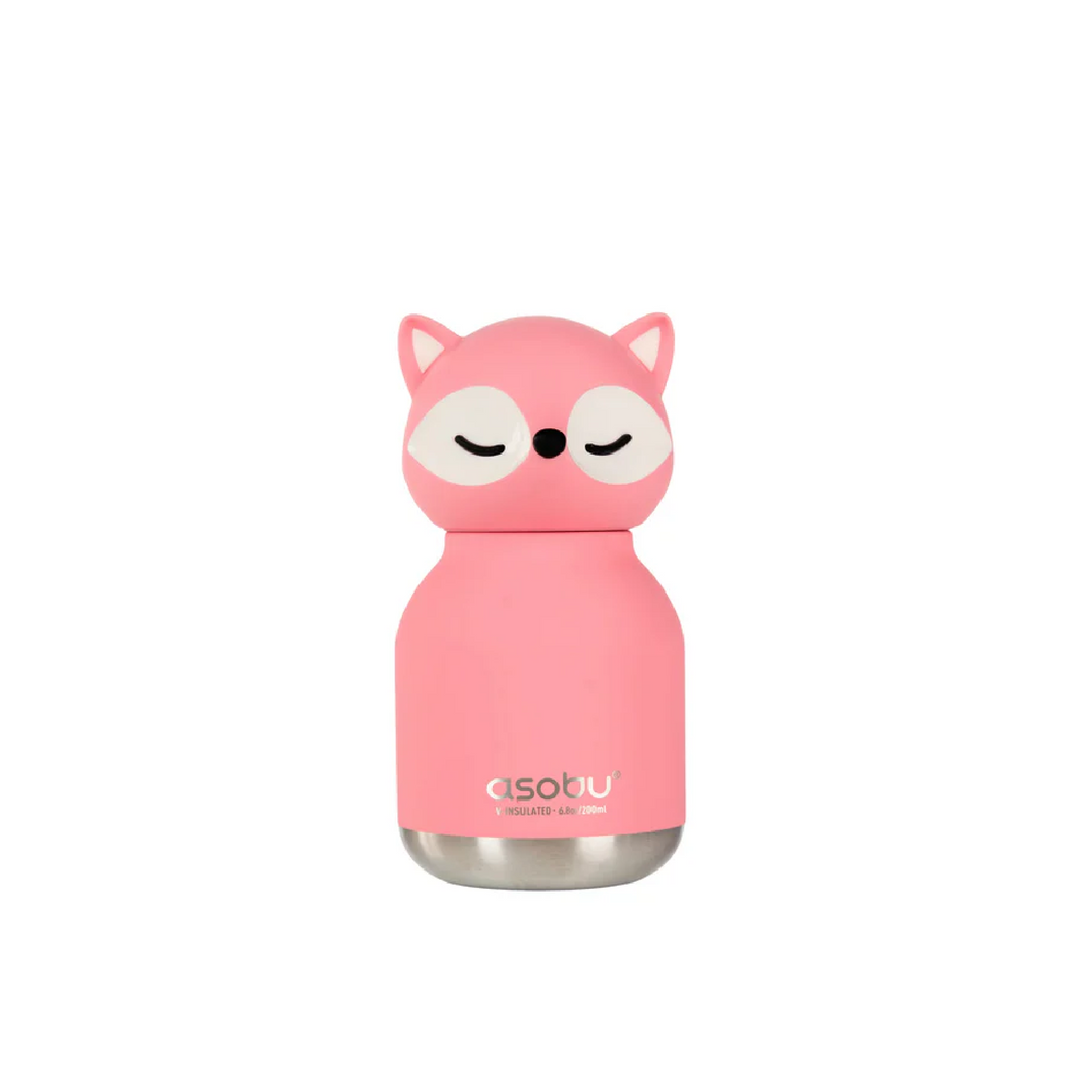 Asobu 200ml Insulated Mini Bestie Bottle - Pink Fox