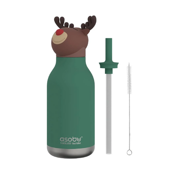 PRE-ORDER - Asobu 460ml Insulated Bestie Bottle - Reindeer
