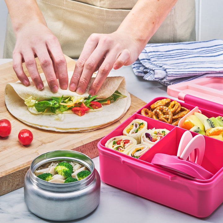 Avanti Yum Yum Lunch Box With Insulated Food Jar - Pink