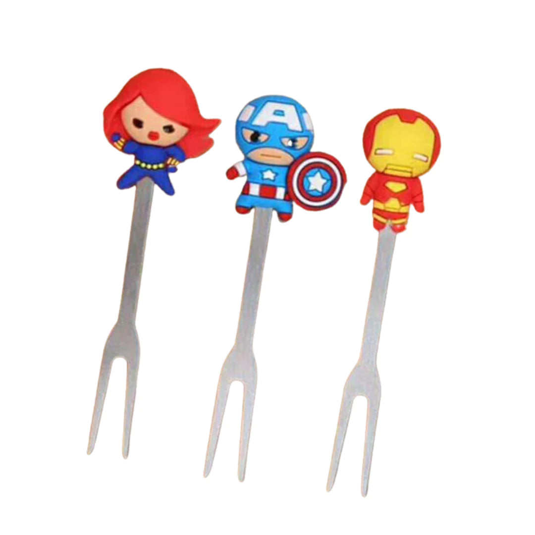 Mini Food Pick Forks - Avengers