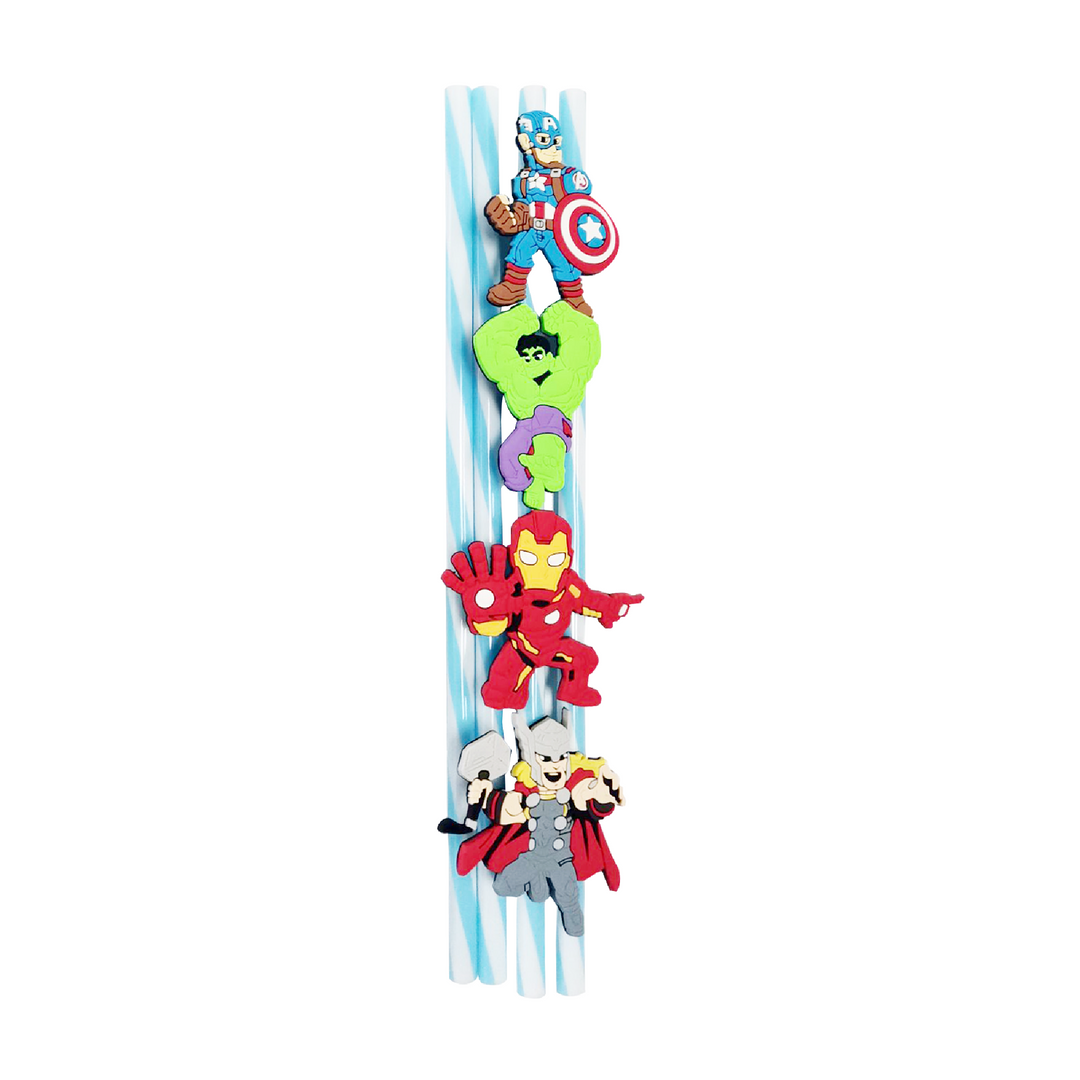 Avengers Reusable Straws - 4 Pack