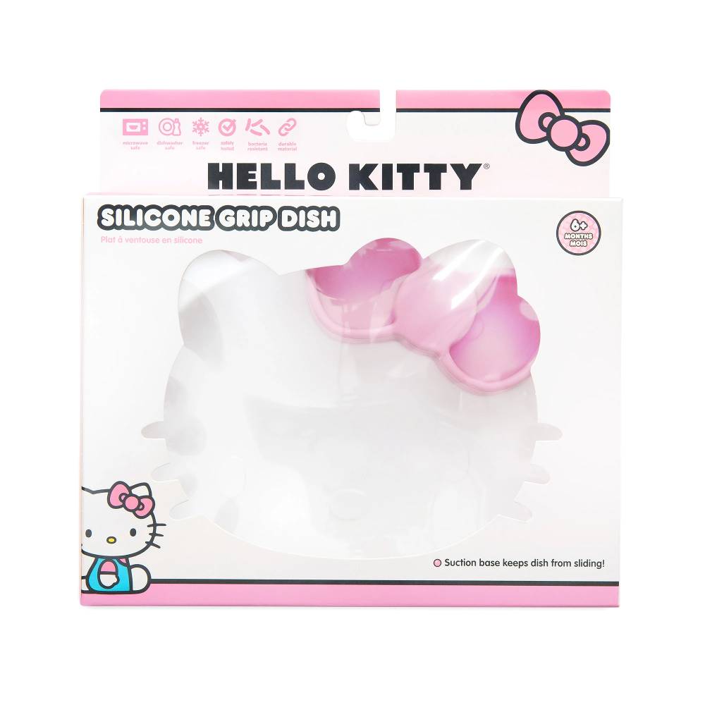 Bumkins Silicone Grip Dish - Hello Kitty