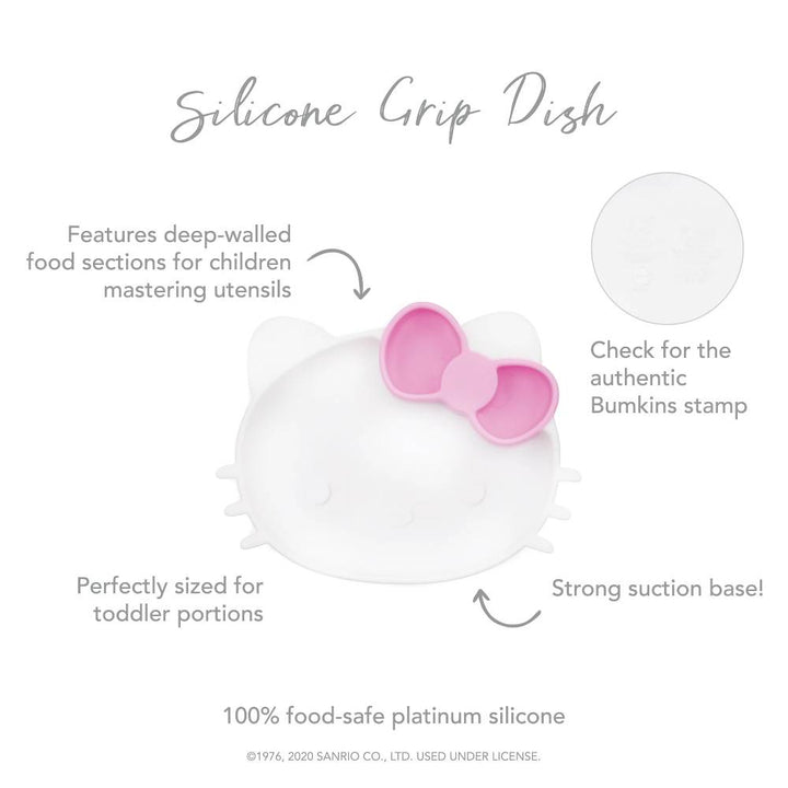 Bumkins Silicone Grip Dish - Hello Kitty