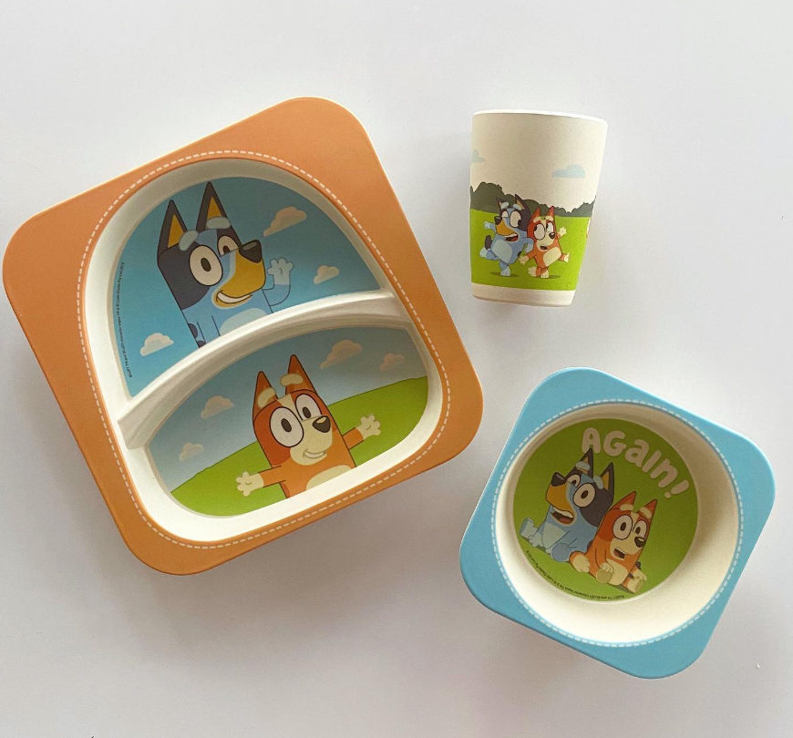 Bluey 3pc Bamboo Mealtime Set