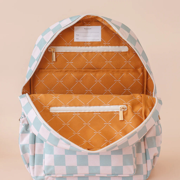 Fox & Fallow Backpack - Sage Check