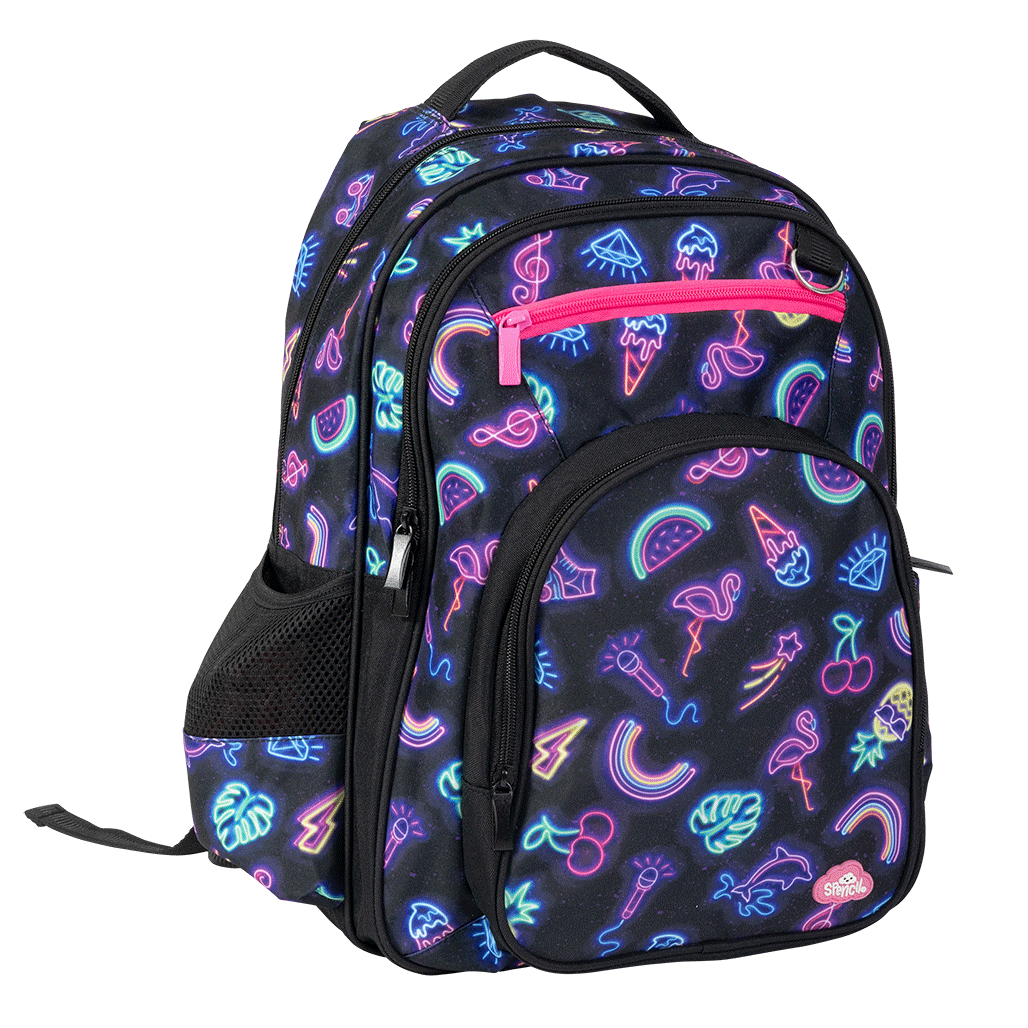Spencil Big Kids Backpack - Neon Party