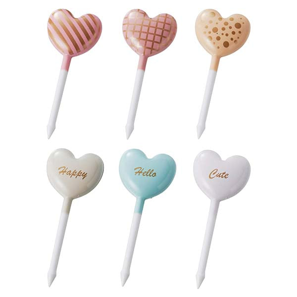 Balloon Hearts Food Picks