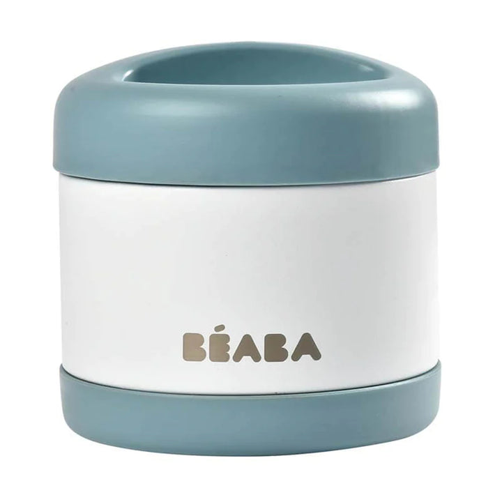 Beaba Insulated Food Jar 500ml - Baltic Blue/White