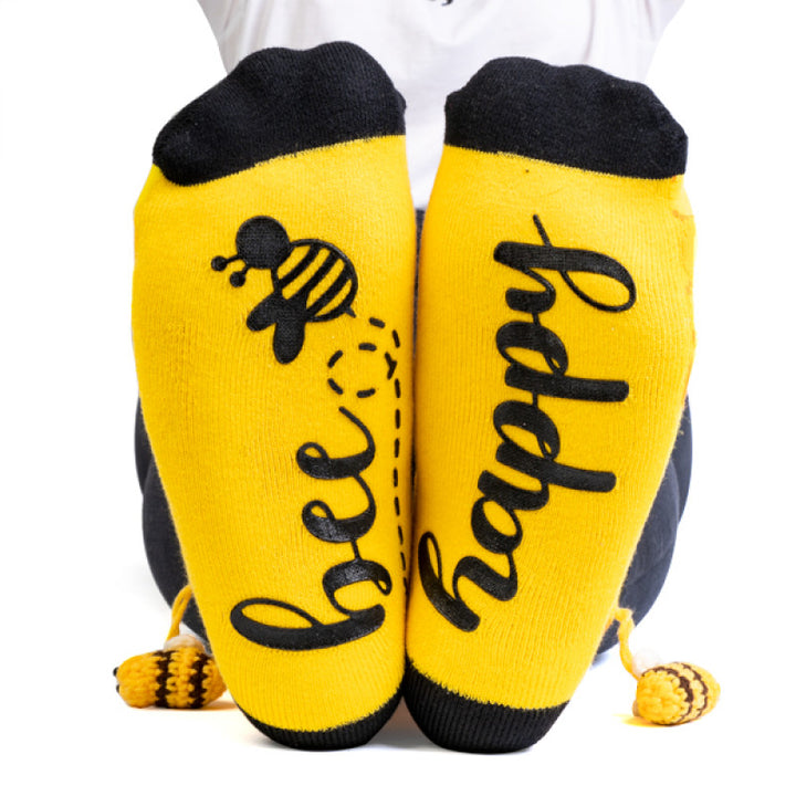 JoyBee BooBoo Dangle Feet Socks - Bee