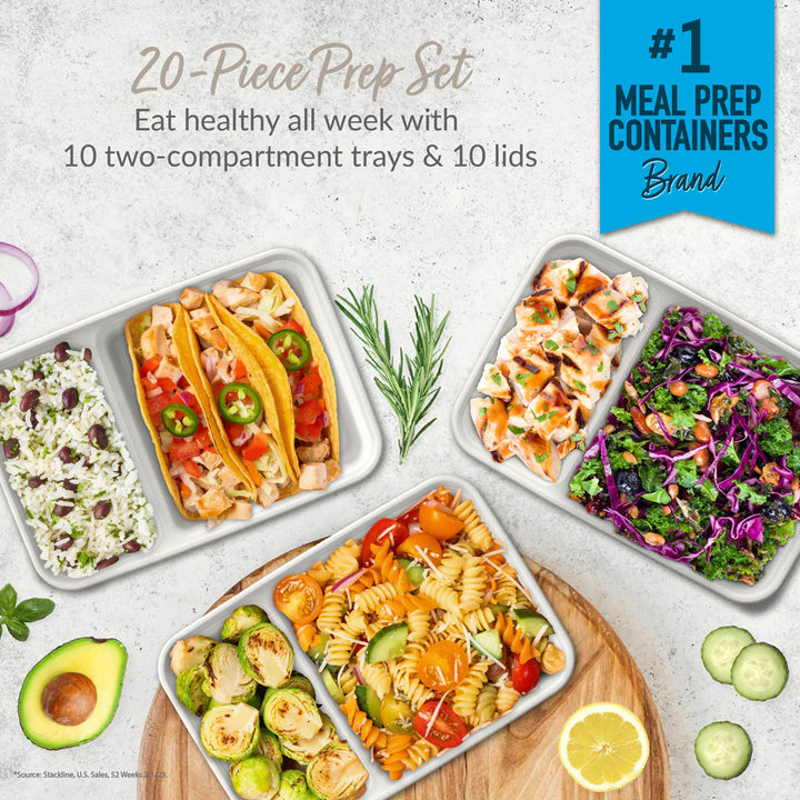 Bentgo Prep 2 Compartment Containers 10pk