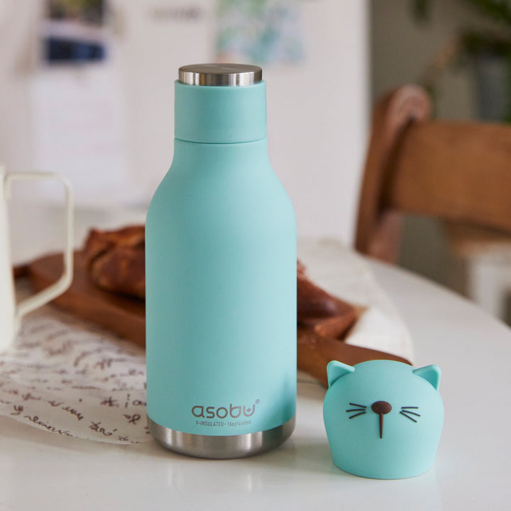 Asobu 460ml Insulated Bestie Bottle - Cat