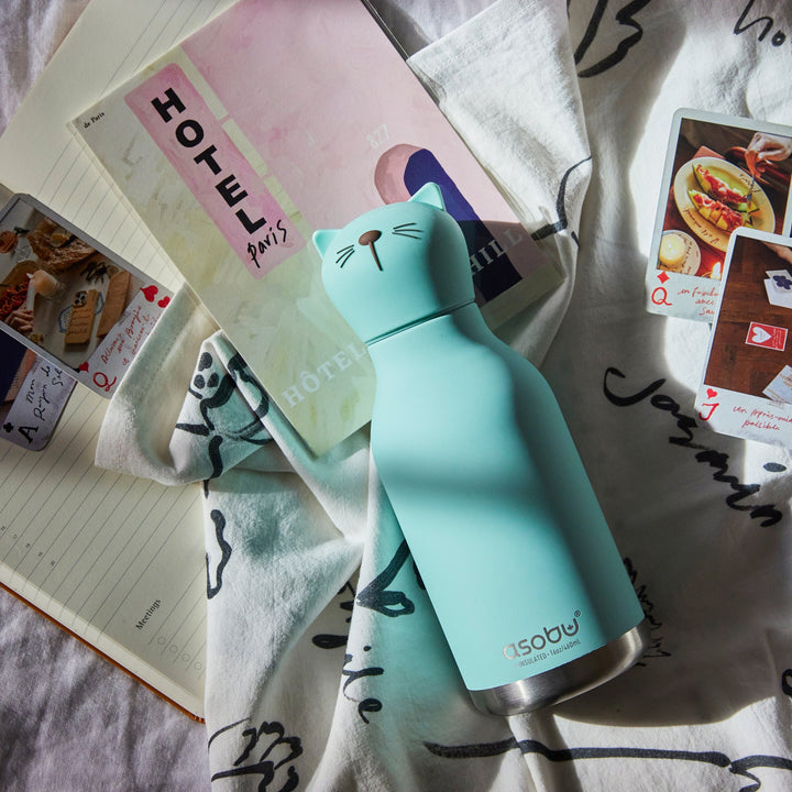 Asobu 460ml Insulated Bestie Bottle - Cat