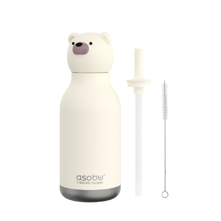 Asobu 460ml Insulated Bestie Bottle - Polar Bear