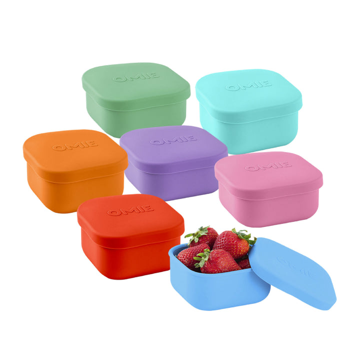 OmieBox OmieSnack Silicone Snack Box - Red