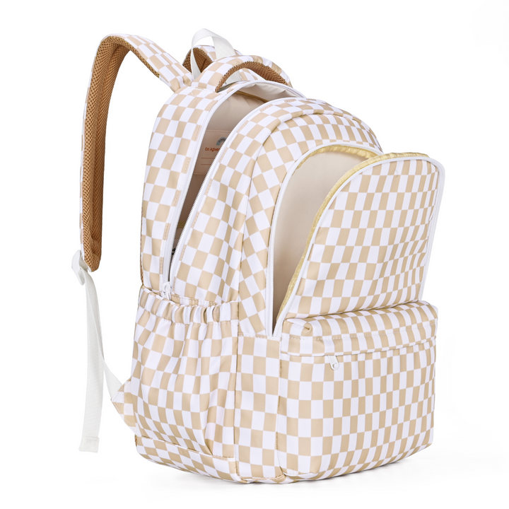 Kinnder Campus School Backpack - Caramel Check