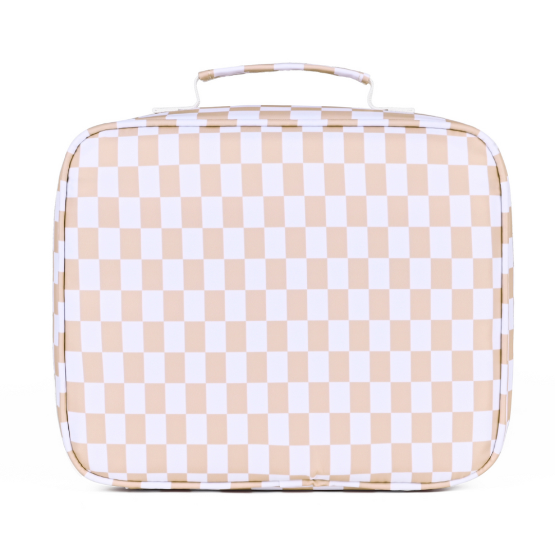 Kinnder JUNIOR Insulated Lunch Bag + Ice Pack - Caramel Check