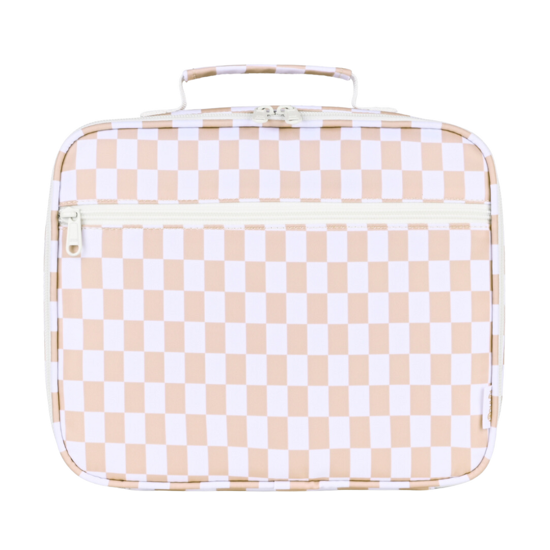 Kinnder JUNIOR Insulated Lunch Bag + Ice Pack - Caramel Check